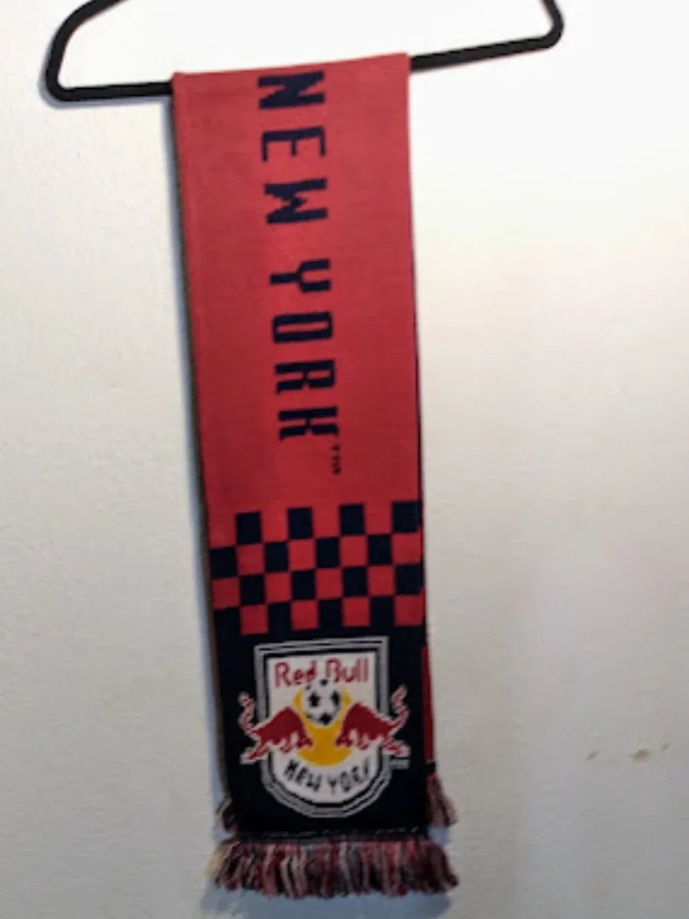 NWOT Adidas New York Red Bulls Fan Scarf | Soccer Supporters Scarf | Fringe Ends